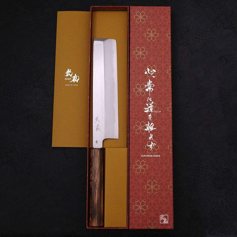 Usuba (Kanto) Blue Steel #2 Kasumi Manche Sumi Urushi 210mm-[Musashi]-[Couteaux de cuisine japonais]