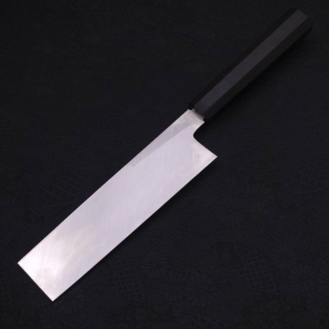 Usuba (Kanto) White Steel #2 Kasumi Chokin Phoenix-Sakura Manche en Buffle et Ébène 180mm-[Musashi]-[Couteaux de cuisine japonais]