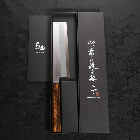 Usuba (Kanto) White Steel #2 Kasumi Manche Sumi Urushi 180mm-[Musashi]-[Couteaux de cuisine japonais]