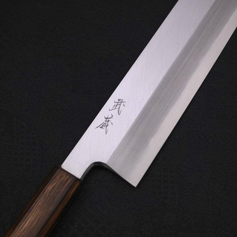 Usuba (Kanto) White Steel #2 Kasumi Manche Sumi Urushi 210mm-[Musashi]-[Couteaux de cuisine japonais]