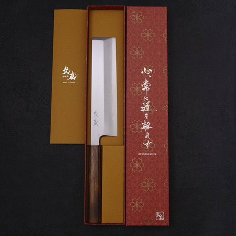 Usuba (Kanto) White Steel #2 Kasumi Manche Sumi Urushi 210mm-[Musashi]-[Couteaux de cuisine japonais]