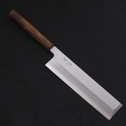 Usuba (Kanto) White Steel #2 Kasumi Manche Sumi Urushi 210mm-[Musashi]-[Couteaux de cuisine japonais]