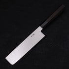 Usuba(Kanto) Honyaki Silver Steel #3 Miroir Manche en Buffle et Ébène 180mm-[Musashi]-[Couteaux de cuisine japonais]