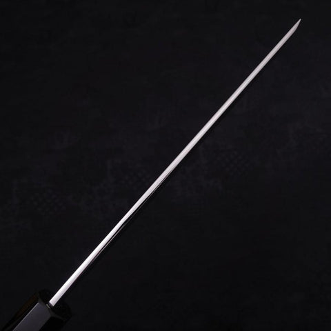 Usuba(Kanto) Honyaki Silver Steel #3 Miroir Manche en Buffle et Ébène 180mm-[Musashi]-[Couteaux de cuisine japonais]