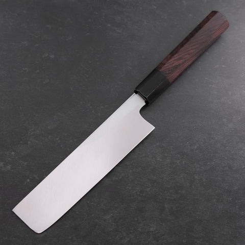 Usuba(Kanto) White Steel #2 Kasumi Manche en Buffle et Ébène 165mm-[Musashi]-[Couteaux de cuisine japonais]