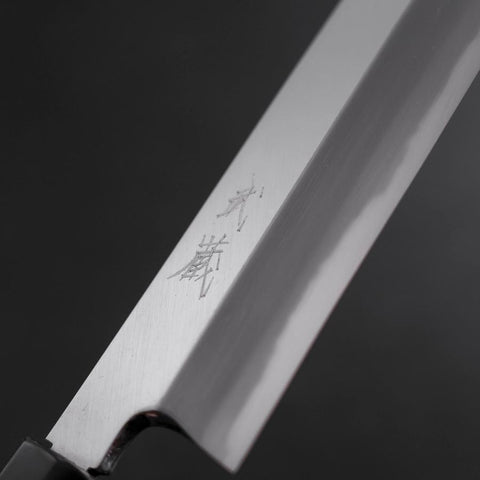 Usuba(Kanto) White Steel #2 Kasumi Manche en Buffle et Ébène 165mm-[Musashi]-[Couteaux de cuisine japonais]