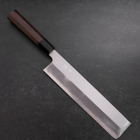 Usuba(Kanto) White steel #2 Kasumi Manche en Buffle et Noyer 240mm-[Musashi]-[Couteaux de cuisine japonais]