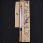 Yanagi Kiritsuke Blue Steel #2 Kasumi Manche en Buffle et Magnolia 270mm-[Musashi]-[Couteaux de cuisine japonais]