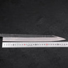 Yanagi Kiritsuke Blue Steel #2 Kurouchi Manche en Buffle et Ébène 300mm-[Musashi]-[Couteaux de cuisine japonais]
