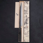Yanagi Kiritsuke Blue Steel #2 Kurouchi Manche en Buffle et Ébène 300mm-[Musashi]-[Couteaux de cuisine japonais]