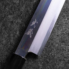 Yanagi Kiritsuke Blue Steel #2 Miroir Manche en Buffle et Ébène 265mm-[Musashi]-[Couteaux de cuisine japonais]