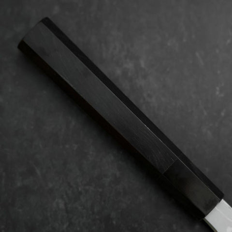 Yanagi Kiritsuke Blue Steel #1 Suminagashi Buffalo Ebony Handle With Sheath 300mm-[Musashi]-[Japanese-Kitchen-Knives]