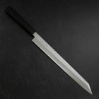Yanagi Kiritsuke Blue steel #1 Suminagashi Manche en Buffle et Ébène avec Saya 300mm-[Musashi]-[Couteaux de cuisine japonais]