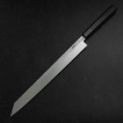 Yanagi Kiritsuke Blue steel #1 Suminagashi Manche en Buffle et Ébène avec Saya 330mm-[Musashi]-[Couteaux de cuisine japonais]