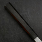 Yanagi Kiritsuke Blue steel #1 Suminagashi Manche en Buffle et Ébène avec Saya 330mm-[Musashi]-[Couteaux de cuisine japonais]