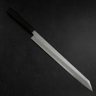 Yanagi Kiritsuke Blue steel #1 Suminagashi Manche en Buffle et Ébène avec Saya 330mm-[Musashi]-[Couteaux de cuisine japonais]