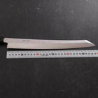 Yanagi Kiritsuke Silver Steel #3 Damas Miroir Manche en Buffle et Bois de Teck 300mm-[Musashi]-[Couteaux de cuisine japonais]