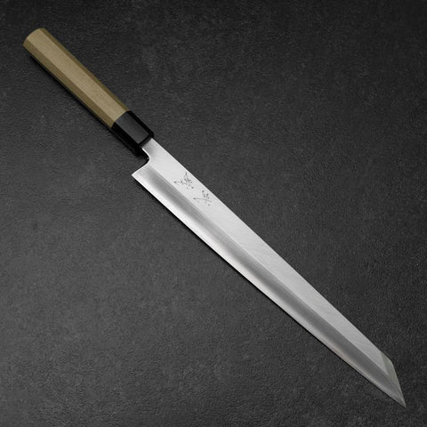Yanagi Kiritsuke Silver Steel #3 Kasumi Buffalo Magnolia Handle 300mm (11.8”)-[Musashi]-[Couteaux de cuisine japonais]