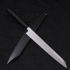 Yanagi Kiritsuke Sliver Steel #3 Honyaki Miroir Manche en Buffle et Ébène 270mm-[Musashi]-[Couteaux de cuisine japonais]