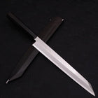 Yanagi Kiritsuke Sliver Steel #3 Miroir Manche en Buffle et Ébène 270mm-[Musashi]-[Couteaux de cuisine japonais]