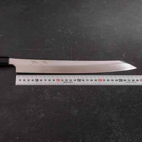 Yanagi Kiritsuke VG-10 Miroir Manche en Buffle et Ébène 300mm-[Musashi]-[Couteaux de cuisine japonais]