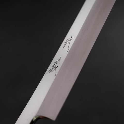 Yanagi Kiritsuke VG-10 Mirror Manche en Buffle et Ébène 300mm-[Musashi]-[Couteaux de cuisine japonais]