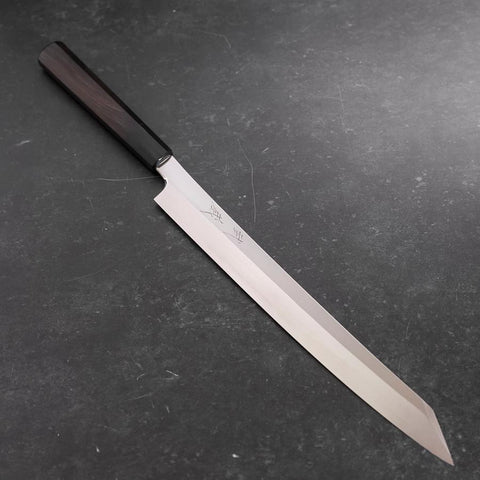 Yanagi Kiritsuke VG-10 Mirror Manche en Buffle et Ébène 300mm-[Musashi]-[Couteaux de cuisine japonais]