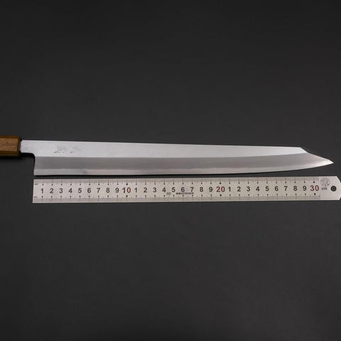Yanagi Kiritsuke White Steel #2 Kasumi Manche Yaki Urushi 320mm-[Musashi]-[Couteaux de cuisine japonais]
