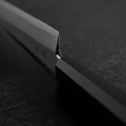 Yanagi Kiritsuke White Steel #2 Kasumi Manche en Buffle et Ébène 240mm-[Musashi]-[Couteaux de cuisine japonais]