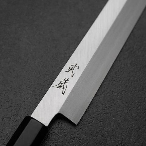 Yanagi Kiritsuke White Steel #2 Kasumi Manche en Buffle et Ébène 270mm-[Musashi]-[Couteaux de cuisine japonais]