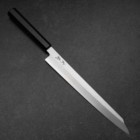 Yanagi Kiritsuke White Steel #2 Kasumi Manche en Buffle et Ébène 270mm-[Musashi]-[Couteaux de cuisine japonais]