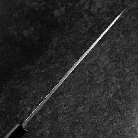 Yanagi Kiritsuke White Steel #2 Miroir Manche en Buffle et Ébène 235mm-[Musashi]-[Couteaux de cuisine japonais]