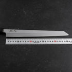 Yanagi Kiritsuke White Steel #2 Kasumi Manche en Buffle et Bois de Teck 270mm-[Musashi]-[Couteaux de cuisine japonais]