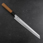 Yanagi Kiritsuke White Steel #2 Kasumi Manche en Buffle et Bois de Teck 270mm-[Musashi]-[Couteaux de cuisine japonais]