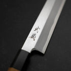 Yanagi Kiritsuke White steel #2 Kasumi Manche en Buffle et Bois de Teck 300mm-[Musashi]-[Couteaux de cuisine japonais]