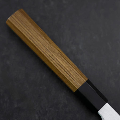 Yanagi Kiritsuke White steel #2 Kasumi Manche en Buffle et Bois de Teck 300mm-[Musashi]-[Couteaux de cuisine japonais]