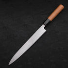 Yanagiba AUS-10 Kurouchi Manche en Buffle et Bois de Teck 225mm-[Musashi]-[Couteaux de cuisine japonais]