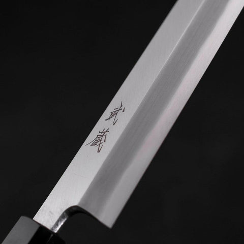 Yanagiba AUS-10 Poli Manche en Buffle et Bois de Wengé 300mm-[Musashi]-[Couteaux de cuisine japonais]