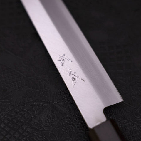 Yanagiba AUS-10 Poli Manche en Ébène 240mm-[Musashi]-[Couteaux de cuisine japonais]