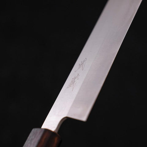 Yanagiba AUS-8 Poli Manche Sumi Urushi 300mm-[Musashi]-[Couteaux de cuisine japonais]