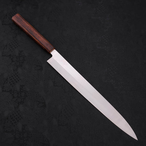 Yanagiba AUS-8 Poli Manche Sumi Urushi 300mm-[Musashi]-[Couteaux de cuisine japonais]