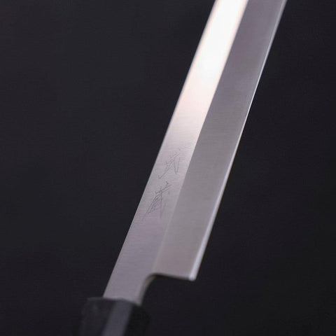 Yanagiba AUS-8 Poli Manche Urushi Bleu Sombre 270mm-[Musashi]-[Couteaux de cuisine japonais]