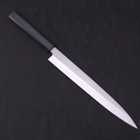 Yanagiba AUS-8 Poli Manche Urushi Bleu Sombre 270mm-[Musashi]-[Couteaux de cuisine japonais]