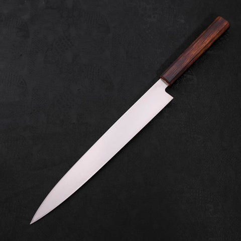Yanagiba AUS-8 Poli Manche Urushi Pourpre 270mm-[Musashi]-[Couteaux de cuisine japonais]