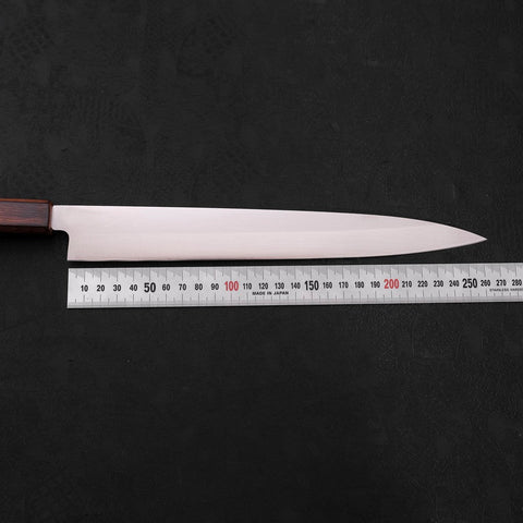 Yanagiba AUS-8 Poli Manche Urushi Pourpre 270mm-[Musashi]-[Couteaux de cuisine japonais]