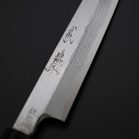 Yanagiba Blue Steel #2 Damas Manche en Bois de Rose 180mm-[Musashi]-[Couteaux de cuisine japonais]