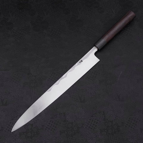Yanagiba Blue Steel #2 Damas Manche en Bois de Rose 300mm-[Musashi]-[Couteaux de cuisine japonais]