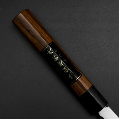 Yanagiba Blue Steel #2 Damas Manche en Bois de Rose 330mm-[Musashi]-[Couteaux de cuisine japonais]