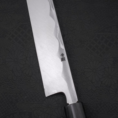 Yanagiba Blue Steel #2 Damas Manche en Shitan 300mm-[Musashi]-[Couteaux de cuisine japonais]