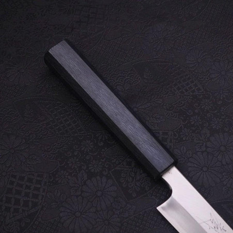 Yanagiba Blue Steel #2 Kasumi Manche Urushi Bleu Sombre 210mm-[Musashi]-[Couteaux de cuisine japonais]